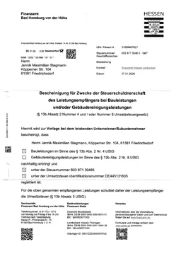 Download PDF-Datei: Nachweis zur Steuerschuldnerschaft